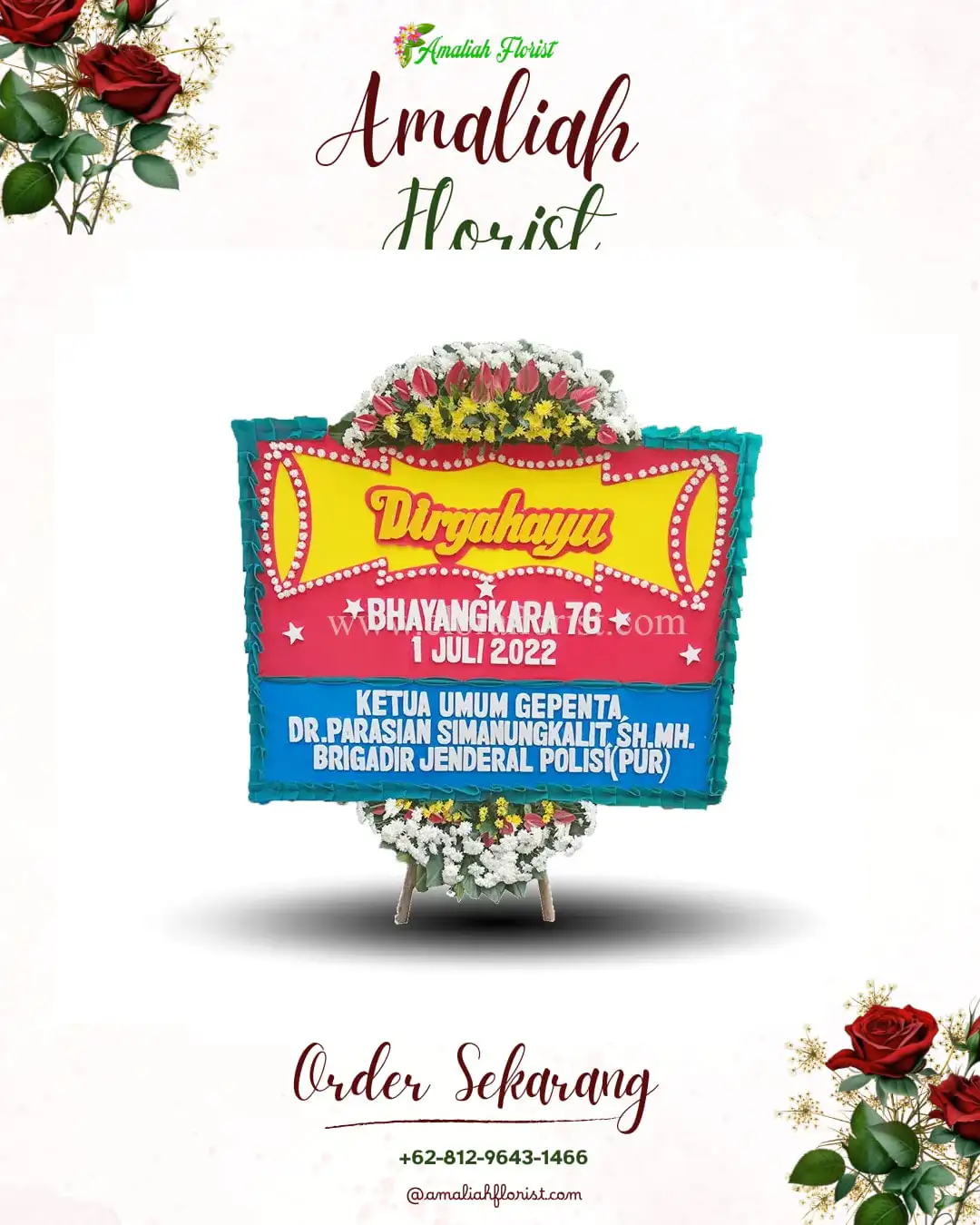 Papan Bunga HUT Ulang Tahun Pringu